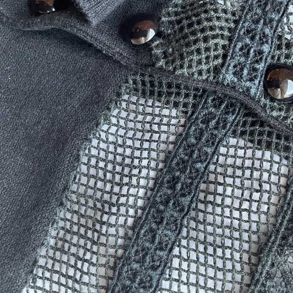 PLENTY BY TRACY REESE Cropped Tiny/Vintage Style Lace Cardigan Sweater - Picture 10 of 10